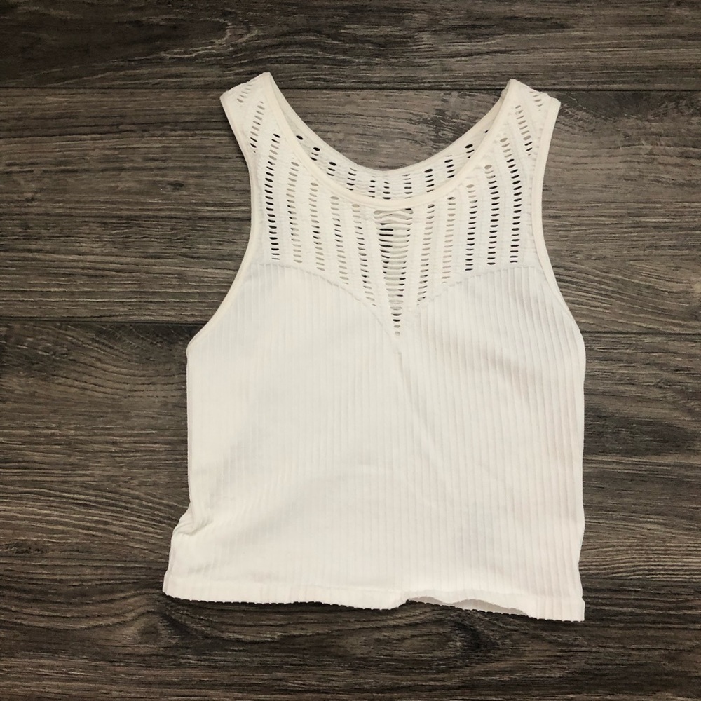 One size fits most Seamless White Crop Top